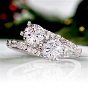 Stauer double stone engagement ring